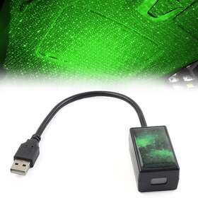 1880club 211311330186 Romantic Led Car Roof Star Night Light Projector Atmosphere Lamp Usb Green