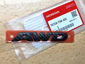 75719-tx4-a01 Acura Rdx Awd Black Carbon Fiber Effect Rear Nameplate Oem Emblem