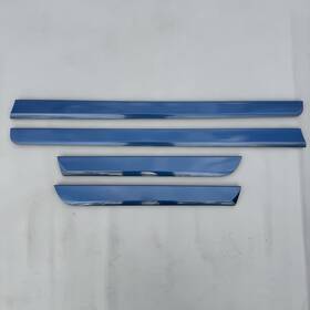 8e0-853-969-e-7dl Audi 06-08 A4 B6 B7 Non S-line Lower Door Blade Molding Trim Panel Set Blue Oem