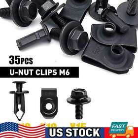 150171197 Auxito Body Bolts And U-nut Clips- M6 Engine Under Cover Splash Shield Guard For Nissan