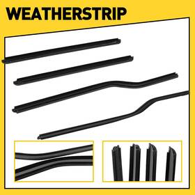 2521452 Auxito 4x Weatherstrip Window Moulding Trim Seal Belt For 1999-2016 Ford F-250 F-550 Sd