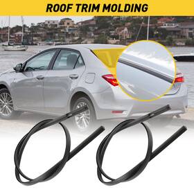 Auxito 713095931653 Pair Black Roof Trim Kit Molding Fit 2015 2014 2016 2017 Toyota Sedan Corolla
