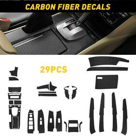Auxito 771555197766 29pcs For 2008-12 Honda Accord Interior Trim Cover Kit Red Carbon Fiber Style Us