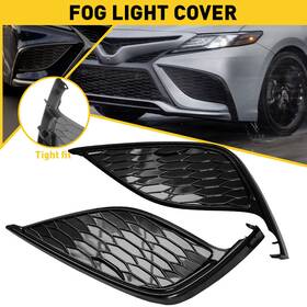 81481-06240 Auxito For Toyota Camry Se Xse 2021-2023 Front Pair Fog Light Lamp Cover Bezel With Hole