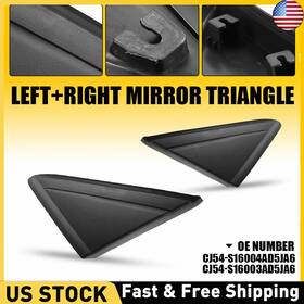 Cj54-s16003ad5ja6 Auxito Autoparts Pair Side Fender Rearview Triangle Molding Cover Fits For 2013-2019 Ford Escape