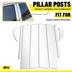 Bzt-camry-18-24-8c Auxito 8x Chrome Look Window Pillar Post Trim Accessories For Toyota Camry 2018-2024 Us