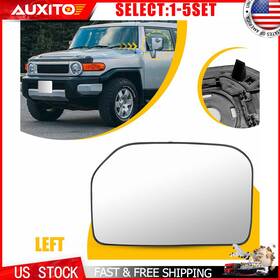 Jrhsj-fj-07-14l Auxito Left Heated Mirror Glass For 07-14 Toyota Fj Cruiser Direct Fit 87961-35870 1-5x