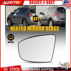 Jrhsj-murano-09-14l Auxito Heated Left Mirror Glass With Backing Compatible For Nissan Murano 2009-14 1-5x