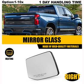 Jrhsj-silverado-19-24 Auxito Passenger Side Mirror Glass Assembly For 2020-2024 Chevrolet Silverado 2500 Hd