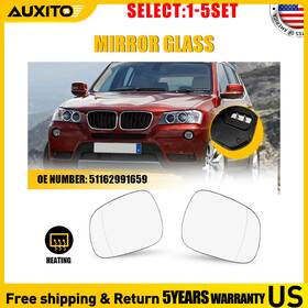Jrhsj-x3-11-14l Auxito Jrhsj-x3-11-14l&r Lh Rh Side Mirror Glass Heated With 4 Pin Plug Fit Bmw X3 2010 2011 2012 2-10x