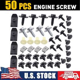 Kk-toyota-50 Auxito 50pcs New Under Engine Cover Clips Mudguard Shield Screws Fit For Toyota Lexus