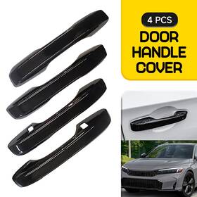 Mbsg-civic-22-25 Auxito For 2022-2025 Honda Civic Gloss Black 4 Door Handle Covers With Front Smartkey