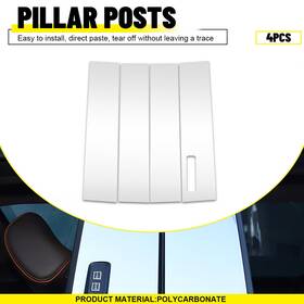 Pp-15-21-f150 Auxito 4x Gloss Chrome Car Door Trim B Pillar Posts Covers For Ford F150 F-150 2015-21