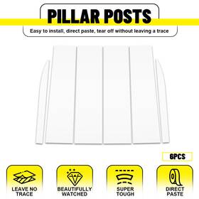 Pp-19-24-silverado Auxito 6x Chrome Pillar Posts For Chevrolet Silverado 1500 2019-2024 Door Window Cover