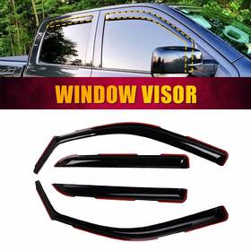 Qyd-ram-09-18ic-cc Auxito Window Vent Visors Rain Guards Fits 2009-2018 Dodge Ram 1500 2500 3500 Crew Cab