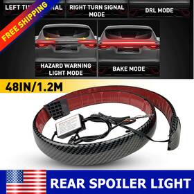 Wydt-txw-1.2m Awesome Miniatures Universal Led Light Car Decor Tail Brake Rear Strip Lip Spoiler Trim
