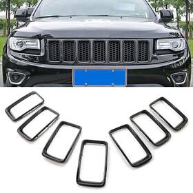 68303626ab B-shiparts 7 Piece Front Grille Grill Insert Ring Trim Cover For Jeep Grand Cherokee 14-16
