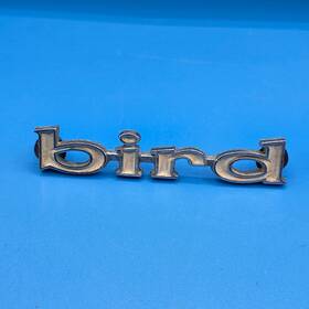 Bb-103 Bbi 1967 - 1968 Firebird Fender Emblem Script Thin Style Chrome With White Letters