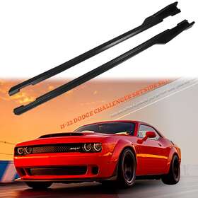 3268138212 Bgmparts Side Skirts Lip Rocker Panels Gloss Black For 2015-2022 Dodge Challenger Srt