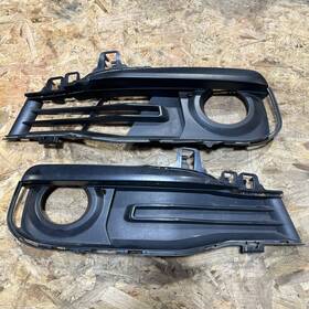 51117281919 Bmw Pair F30 328d 335i 12-15 Front Bumper Left Right Fog Light Trim Grill Oem