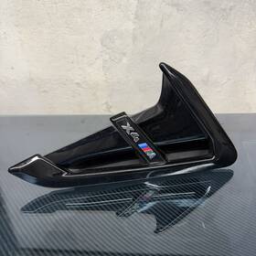 51138094226 Bmw 8094226 Genuine X4m F98 Competition Side Fender Air Grille Trim Right Gloss Black X4
