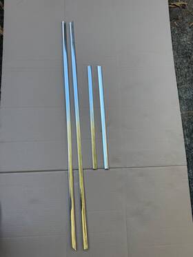 51211888421 Bmw E30 Convertible Door Exterior Chrome Trim Moulding Used Oem Set Of 4