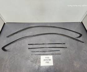 51337292563 Bmw 15-20 Oem F32 F82 M4 Black Glossy Shadow Line Frame Molding Door Body Trim