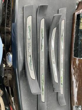 51478046292 Bmw 2007 750i Full 4-door Set Door Sill Scuff Plate Trim Oem