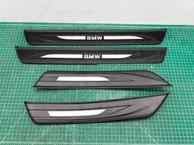 7203603 Bmw 11-16 F10 5 Series 528i 535i Door Sill Scuff Plate Cover Set Of 4 Item Oem