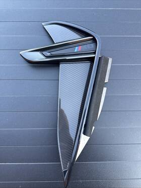 8077670 Bmw 2020 M8 Comp F93 Front Right Carbon Fiber Fender Vent Trim Oem Read