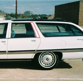 10184699lh Buick 91 To 96 Roadmaster Wagon Rear Door Flyaway Panel Trim Drivers Side Lh