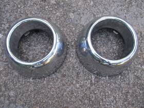 1173653 Buick Used 57 1957 Front Bumper End Cap Extension Pair Nice