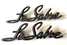 7740372 Buick 1968 Lesabre Rear Quarter Panel Name Plate Emblem Script Pair Gm