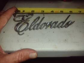 Cadillac 1614599 1979 1985 Eldorado Emblem Script Badge 201 Broken Pins