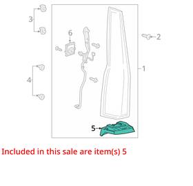 199.gm6c19 Cadillac 2015-2020 Escalade Rh Passenger Tail Light Bumper Close Out Bracket 19-20