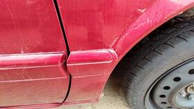 3637173 Cadillac 95-02 Eldorado Passenger Right Moulding From Fender Trim Strip Crimson Red 86u