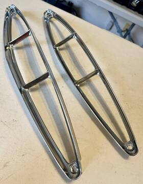 5959155 Cadillac Pair 2 Oem Gm 1967-68 Deville Rear Tailight Chrome Bezel 1968