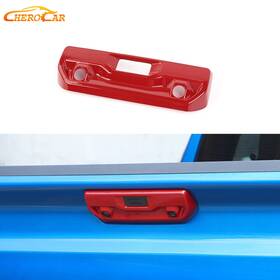 Cherocar2019ab08b20215125 Cherocar Red Tailgate Trunk Handle Cover Trim Decor For Chevy Silverado/gmc Sierra 2019
