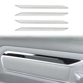 Rt-tcz2021070610 Cherocar 4x Car Interior Door Decoration Trim Strips For Dodge Ram 1500 2018-2020 Chrome