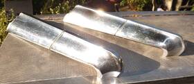 02bc3-il Chevrolet 1957 Chevy Belair Nomad 150 210 Vertical Right And Left Pair Tail Light Fin Trim