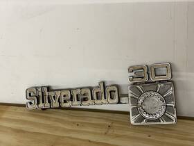 14016644 Chevrolet Silverado 30 Front Fender Emblem Each 1975-1980 Chevy Pickup Trucks C K