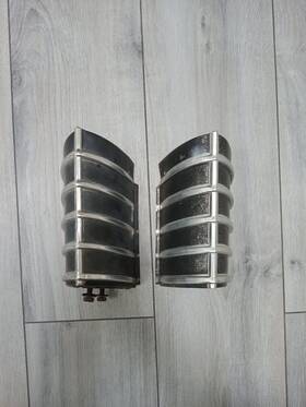 17084 Chevrolet 67 1967 Chevy Impala Front Fender Corner Grille Filler Aluminum Trim Molding Oem