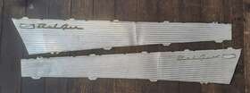 Chevrolet 573a 57 Chevy Bel Air 4-door Hardtop Oem Aluminum Side Panel Inserts 1957