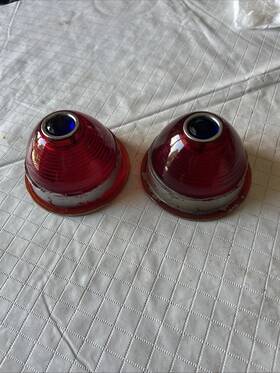 5943406 Chevrolet Original 2 1950 S Bel Air Glass Tail Light Lens / B440
