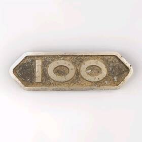 1781382 Chrysler 1961-1968 Dodge Truck Fender Emblem 100 Badge Half Ton Pickup Ornament Mopar