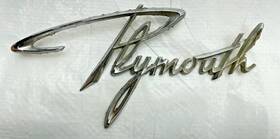 2165050 Chrysler 1961 Plymouth Tail Panel Emblem Rear Deck Ornament Mopar Back Trim Nameplate 2165050 Chrysler 1961 Plymouth Tail Panel Emblem Rear Deck Ornament Mopar Back Trim Nameplate