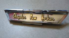 2482702 Chrysler 1964 New Yorker Rear Chrome Trim Molding Fuel Door Gas Nice