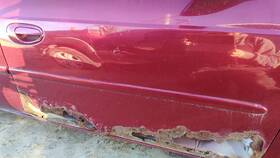 Qk58pr4 Chrysler 2000-2005 Dodge Neon Passenger Right Front Moulding From Door Trim Strip Maroon