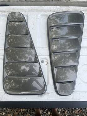 Ht-02etw1209acb Crossdesign Fit For 05-14 Ford Mustang 1/4 Quarter Side Window Louvers Grey