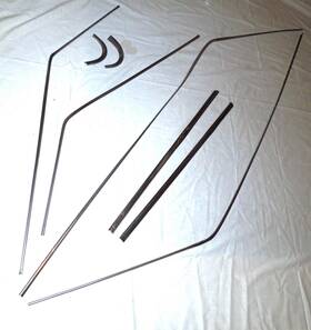 73809-22900 Datsun 70 71 72 73 510 Wagon Oem 6pc Set Chrome Rain Gutter Roof Edge Drip Trim